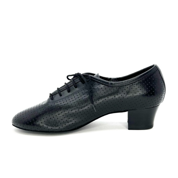 Dance shoes Elegant Black Perforated Lace-Up dance heels - Picture 4 of 11